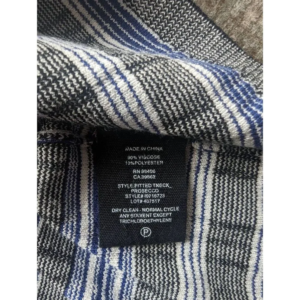 THEORY Prosecco Knit Plaid Turtleneck